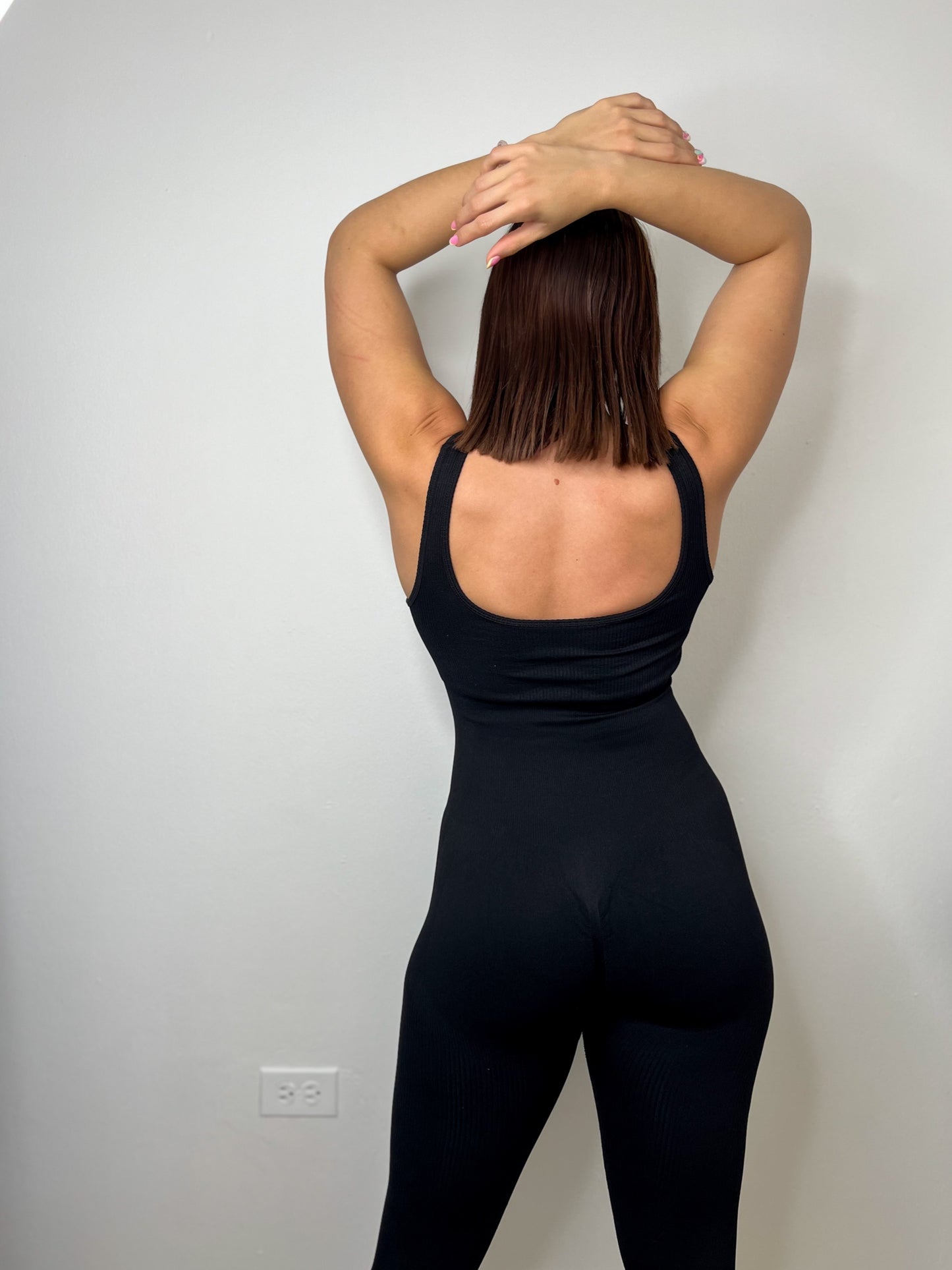 Black Seamless Jumpsuit